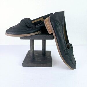 Lucky Brand Caylon Black Soft Leather Loafer Slip-on Shoes, Size 7 1/2
